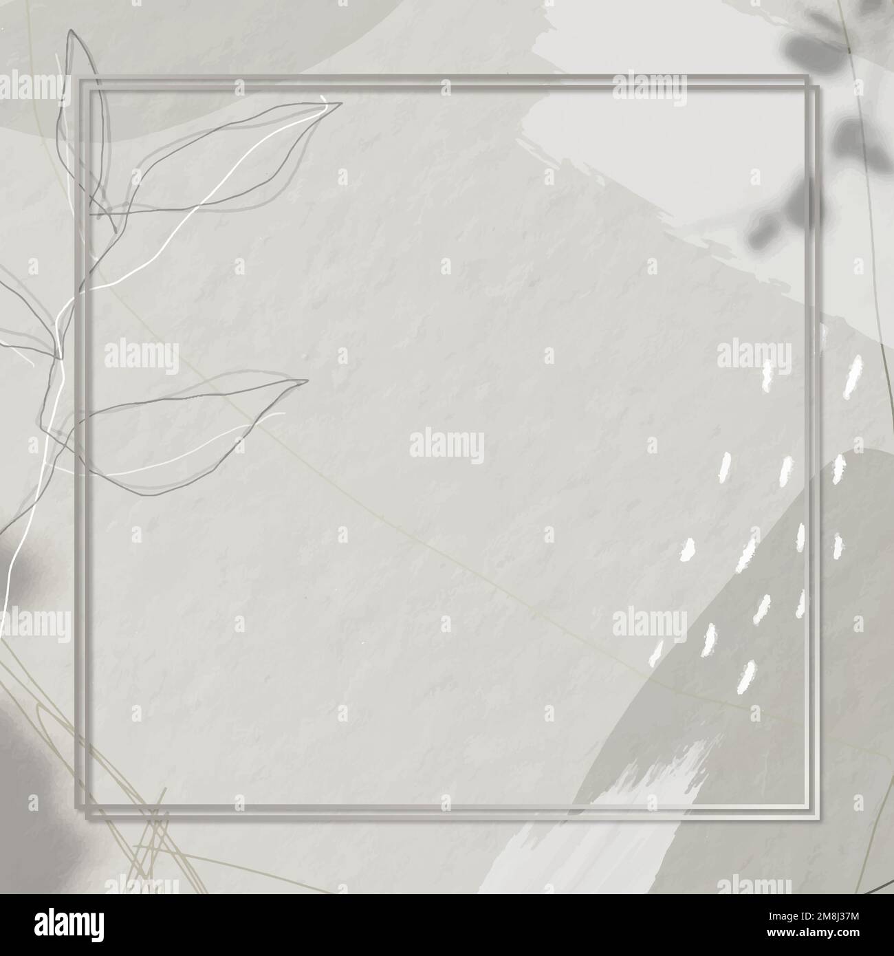 Frame on Memphis patterned background vector Stock Vector