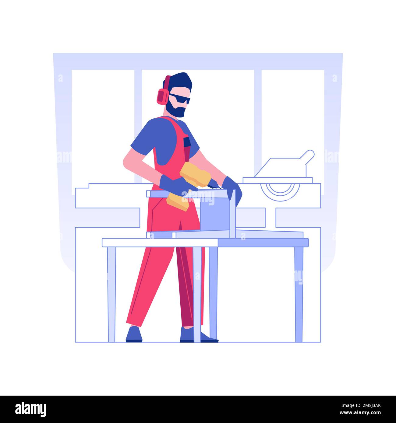 Custom furniture isolated concept vector illustration. Professional