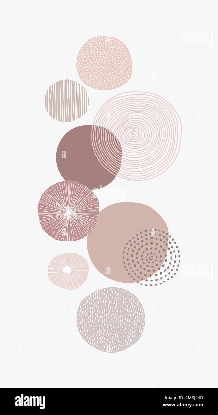 Pastel pink round patterned background vector Stock Vector