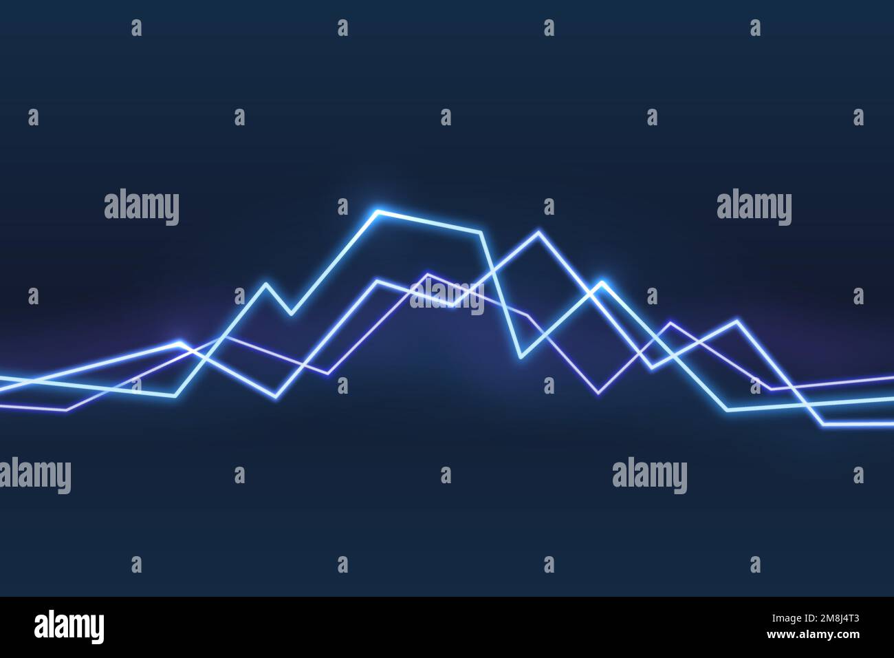 Neon blue graphic lines background vector Stock Vector