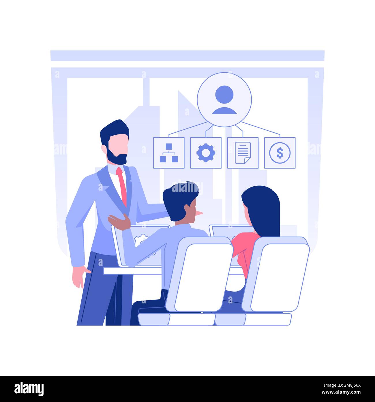 CEO isolated concept vector illustration. Vice president and board of directors at business