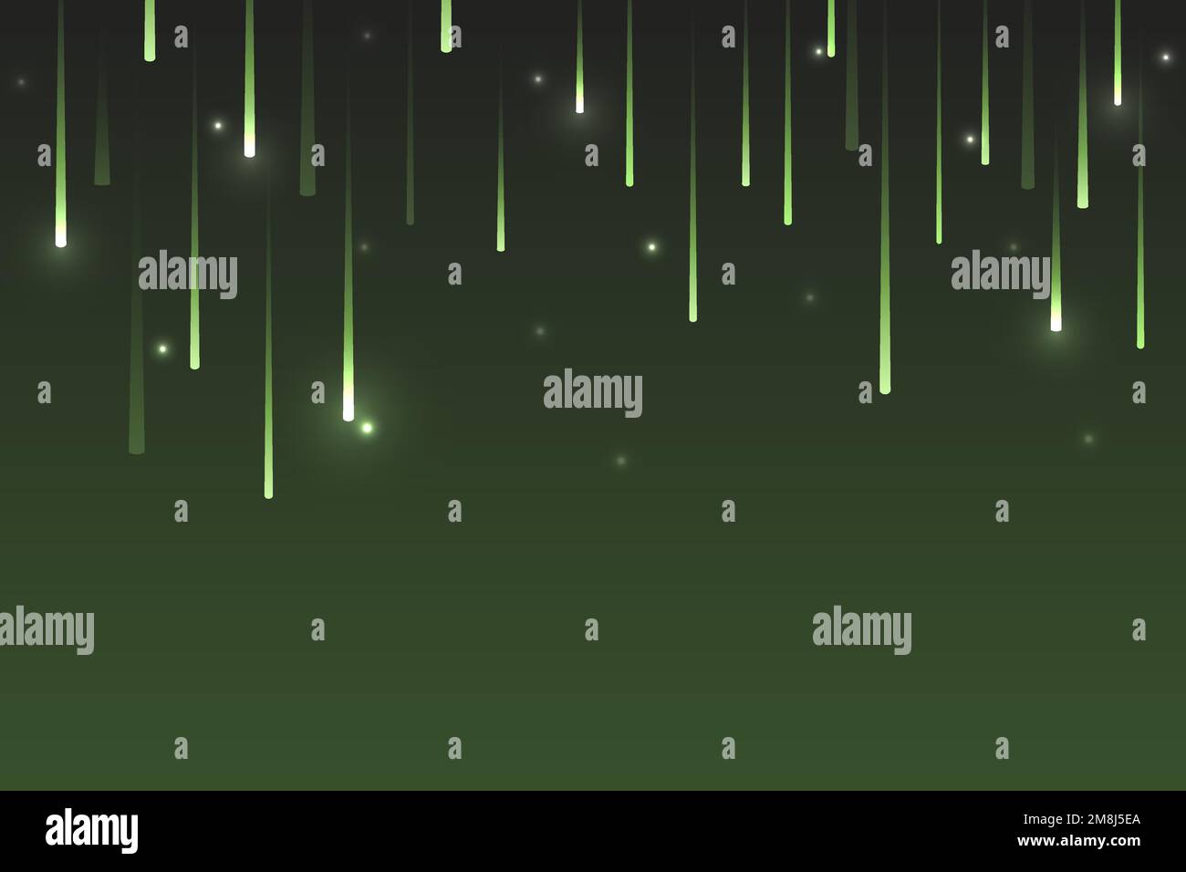 Neon green shooting stars on a dark background Stock Vector Image & Art