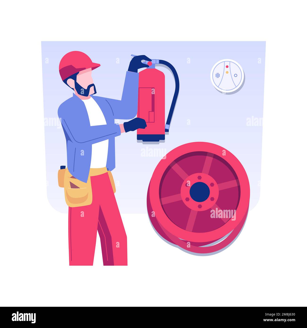 Fire alarm inspection Stock Vector Images Alamy