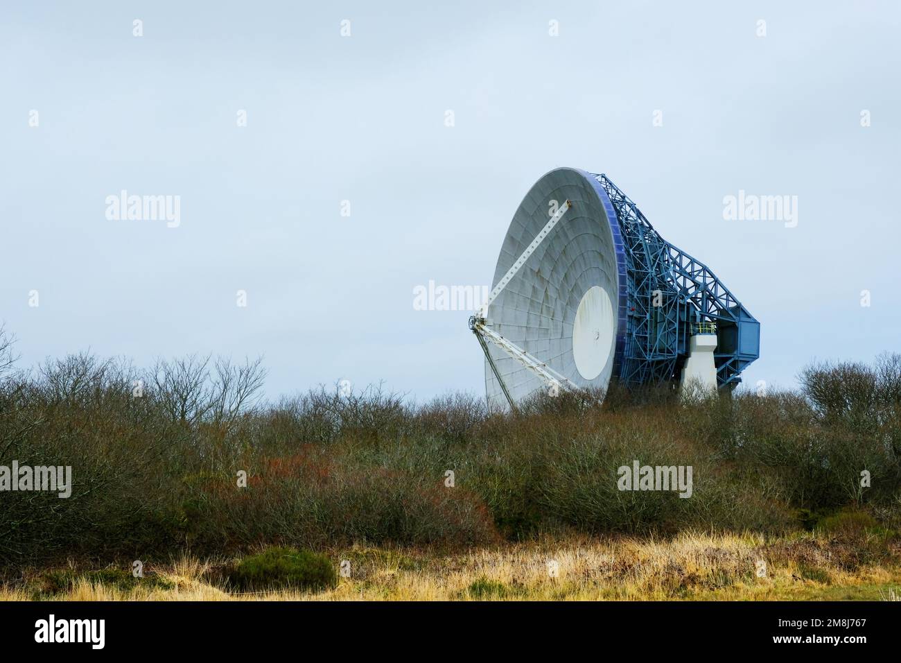 Parabolic dish at Goonhilly Earth Station, Cornwall, UK - John Gollop Stock Photo
