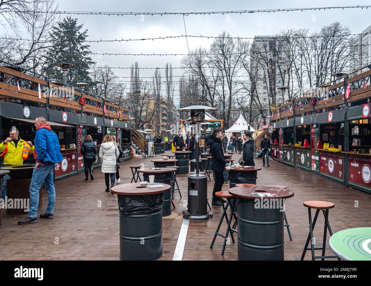 Sarajevo Street Food Market 2023 takes place on January 11-22, 2023 Stock Photo