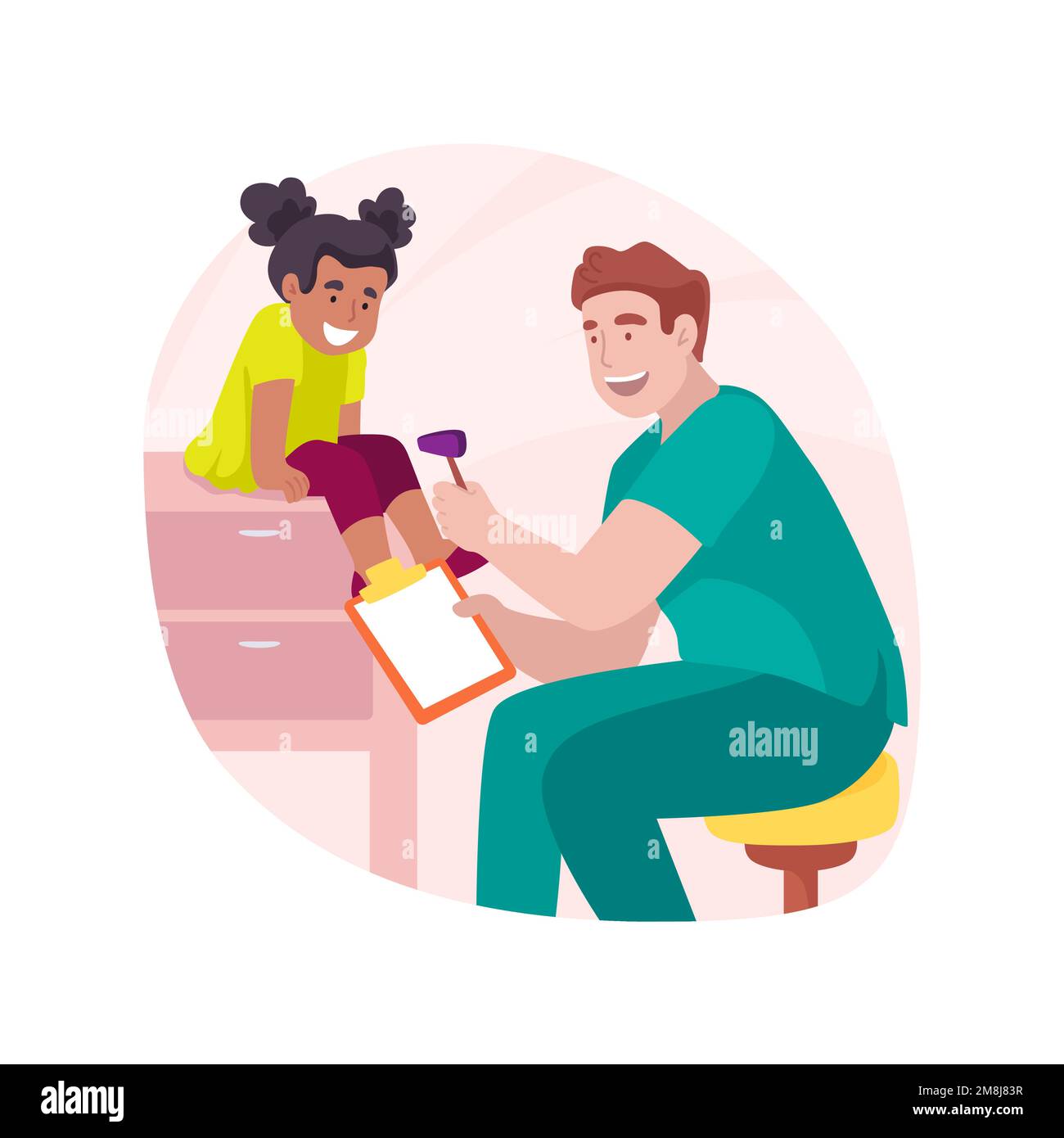 Neurologist isolated cartoon vector illustration. Child neurologist