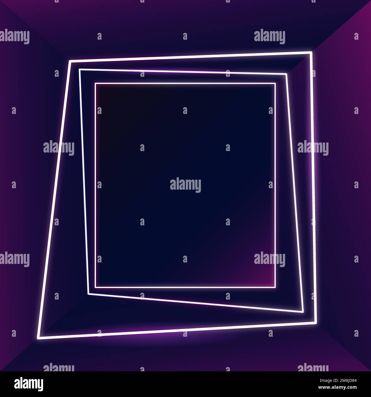 Glowing pink neon frame on a dark background vector Stock Vector