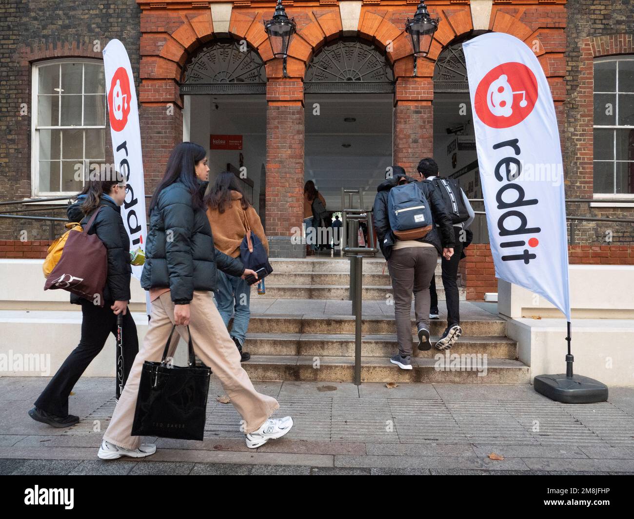 Reddit House Building Reddit stand at Kings College London, Shepherds house Guys Campus Stock ...