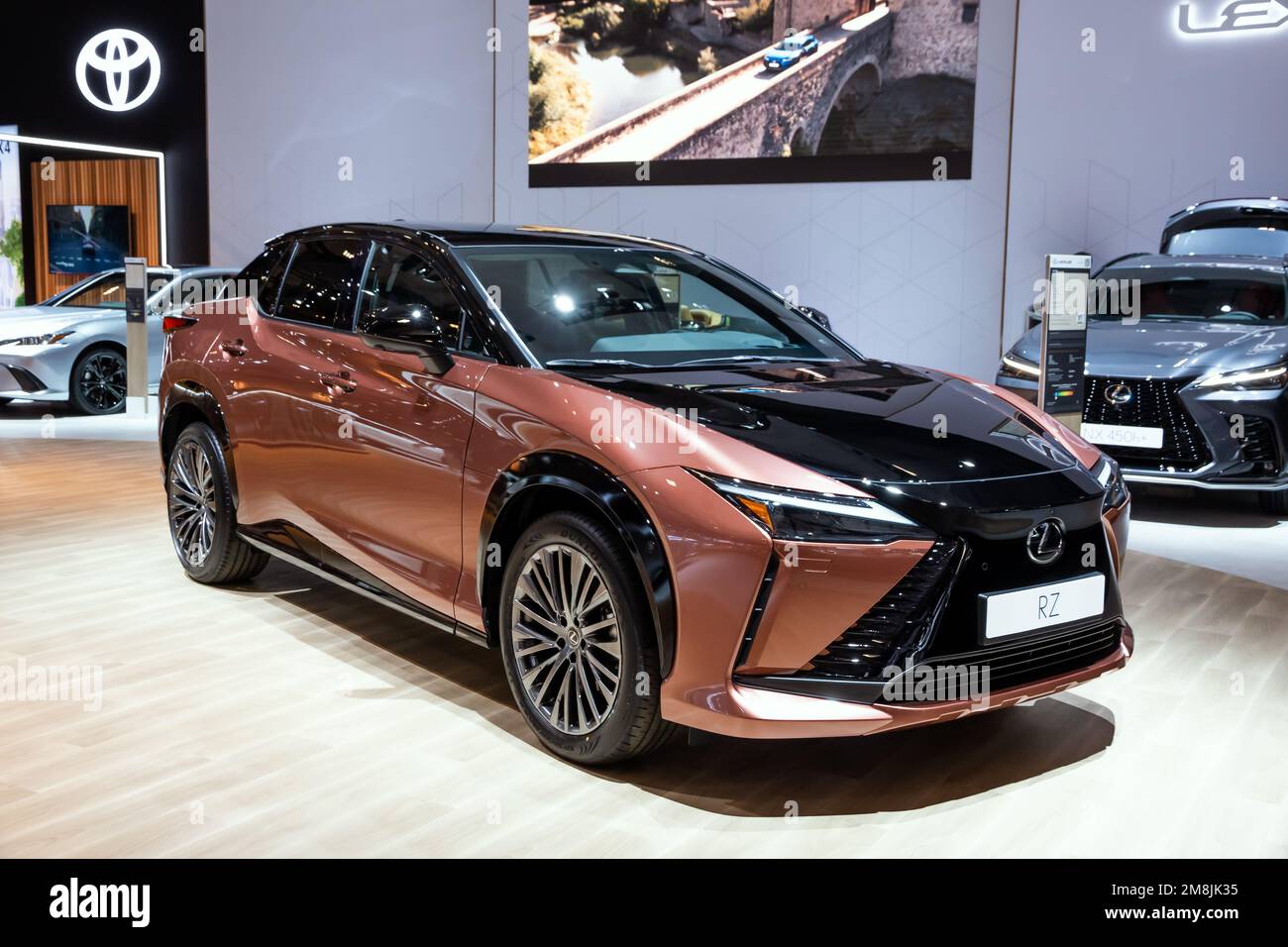 Lexus RZ 450e allelectric vehicle at the Brussels Autosalon European
