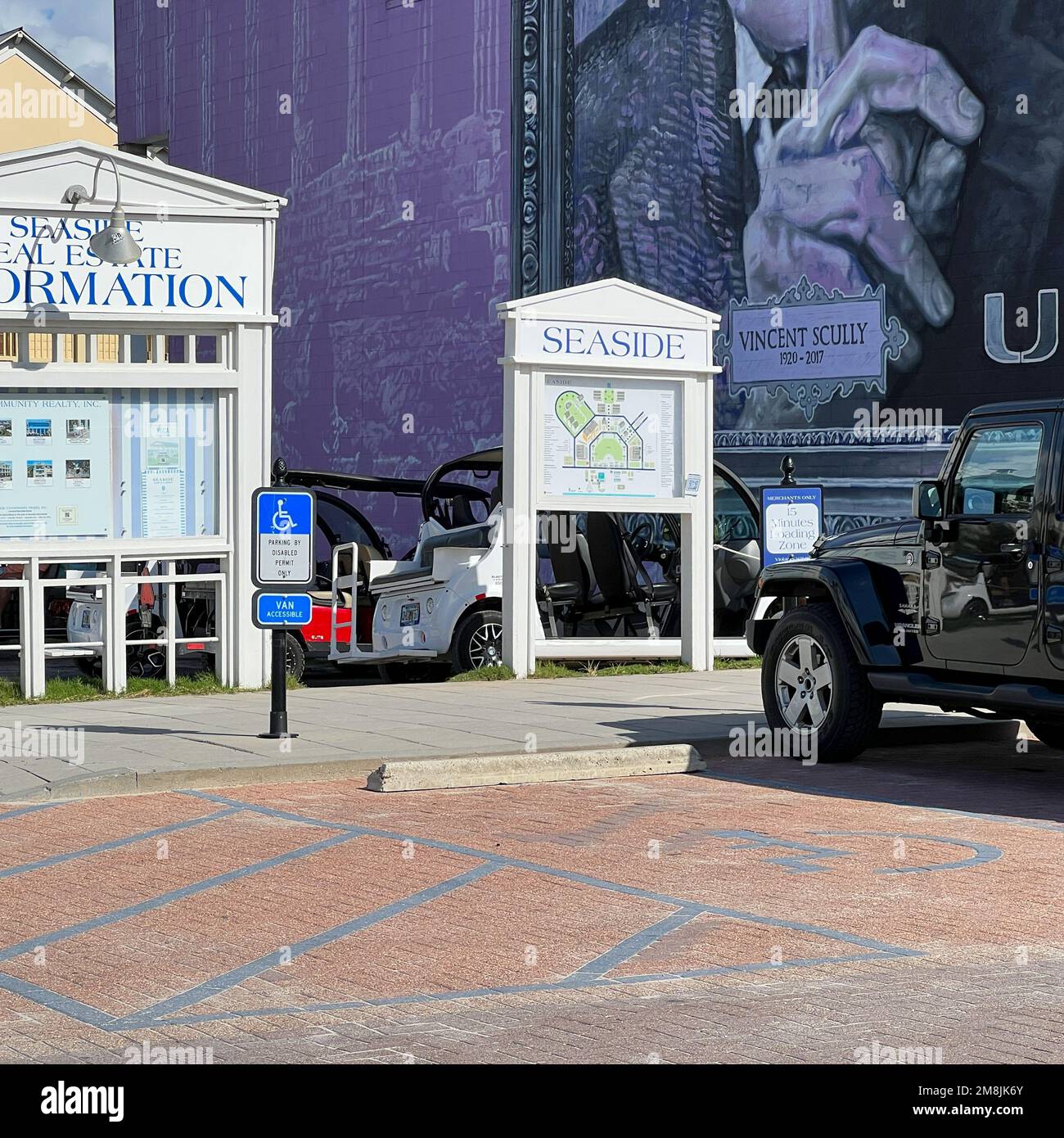Seaside FL USA July 25 2022 - Seaside Fl Usa July 25 2022 The Map Of Seaside In The Square In Downtown Seaside Fl 2M8JK6Y 