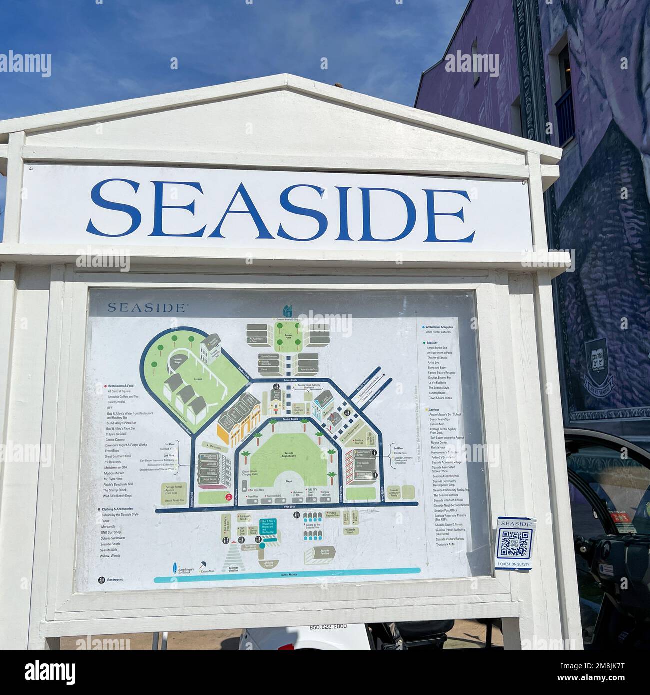Seaside FL USA July 25 2022 - Seaside Fl Usa July 25 2022 The Map Of Seaside In The Square In Downtown Seaside Fl 2M8JK7T