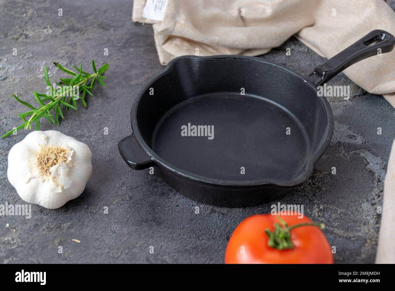Empty frying pan Stock Photo