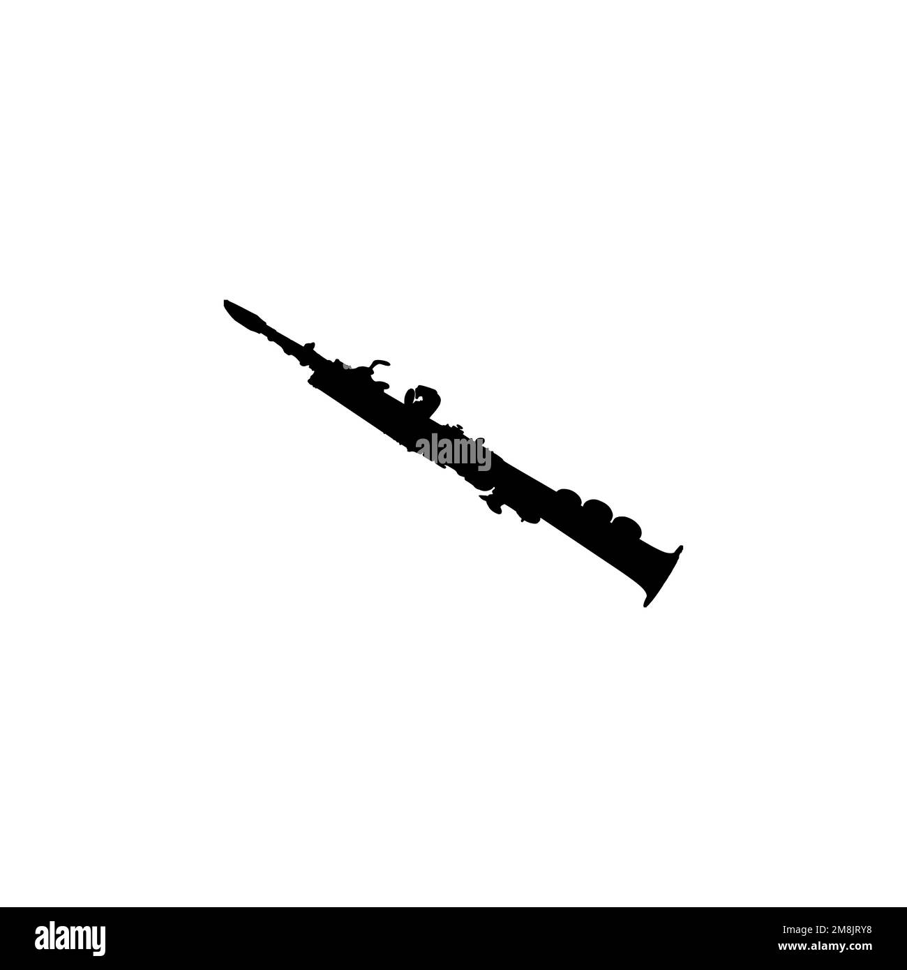 Flute icon. Simple style music festival poster background symbol. Flute brand logo design