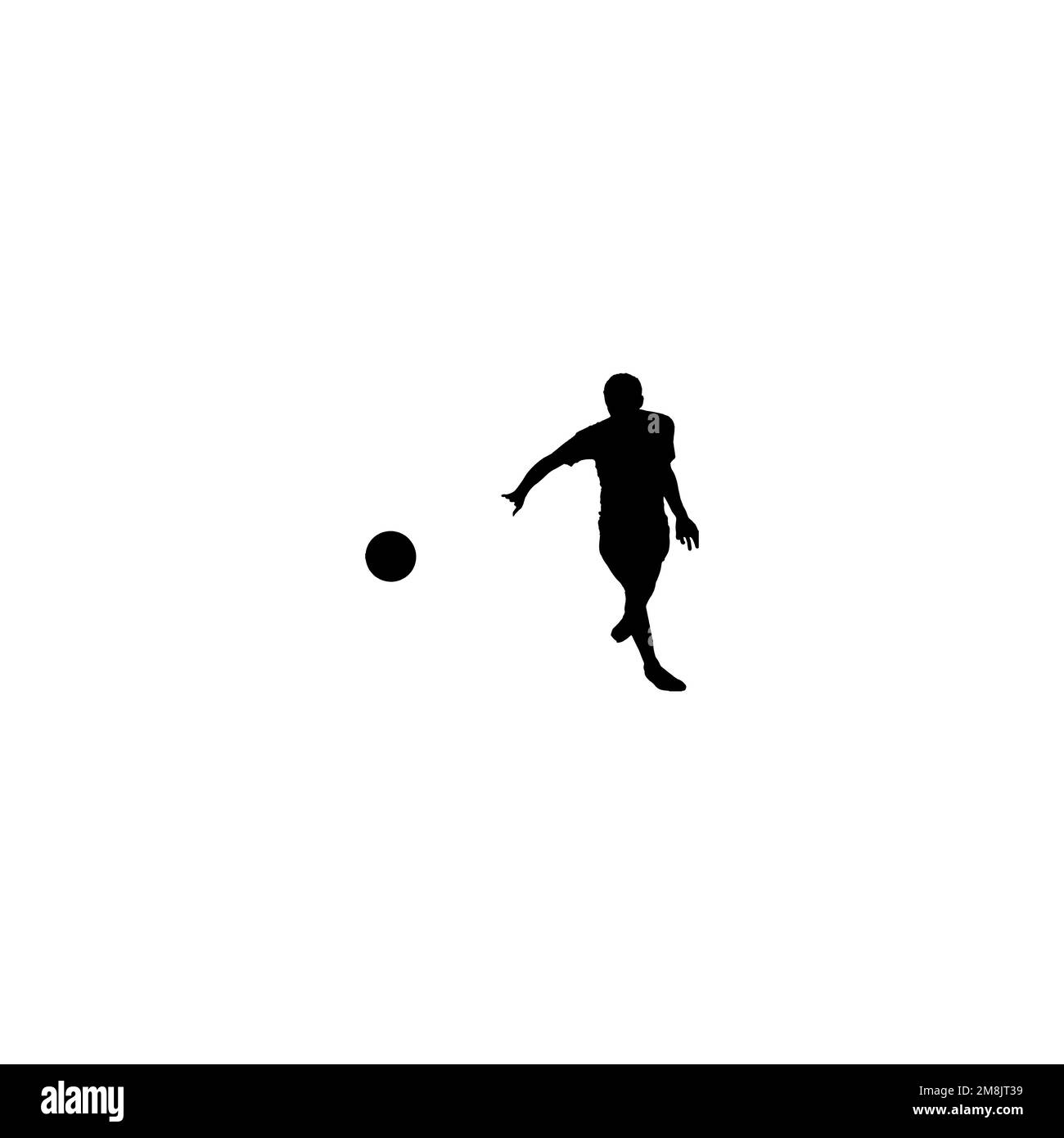 Man football player icon. Simple style world football cup poster