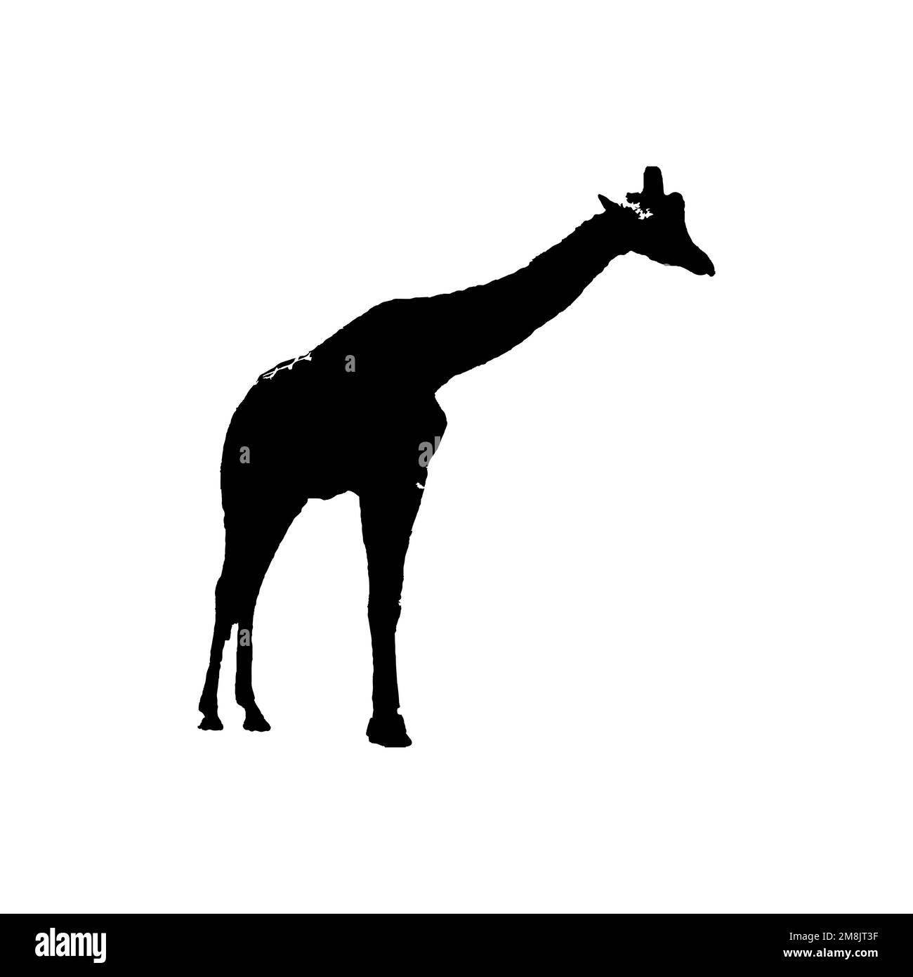 Giraffe icon. Simple style the wild nature poster background symbol. Giraffe brand logo design element. Giraffe t-shirt printing. vector for sticker. Stock Vector