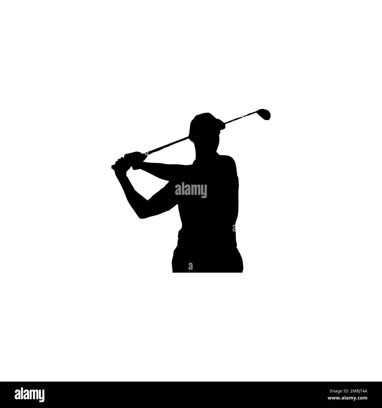 Golf player icon. Simple style golf tournament poster background symbol