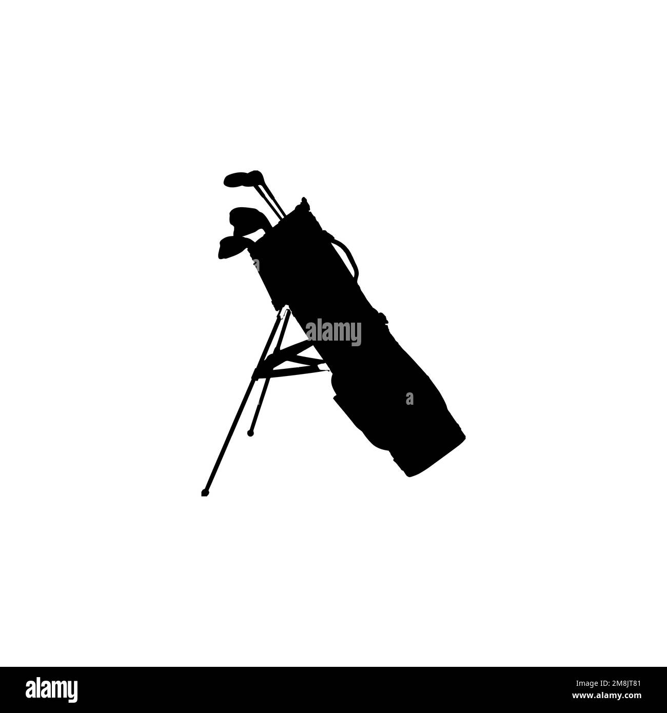 Golf bag icon. Simple style golf tournament poster background symbol