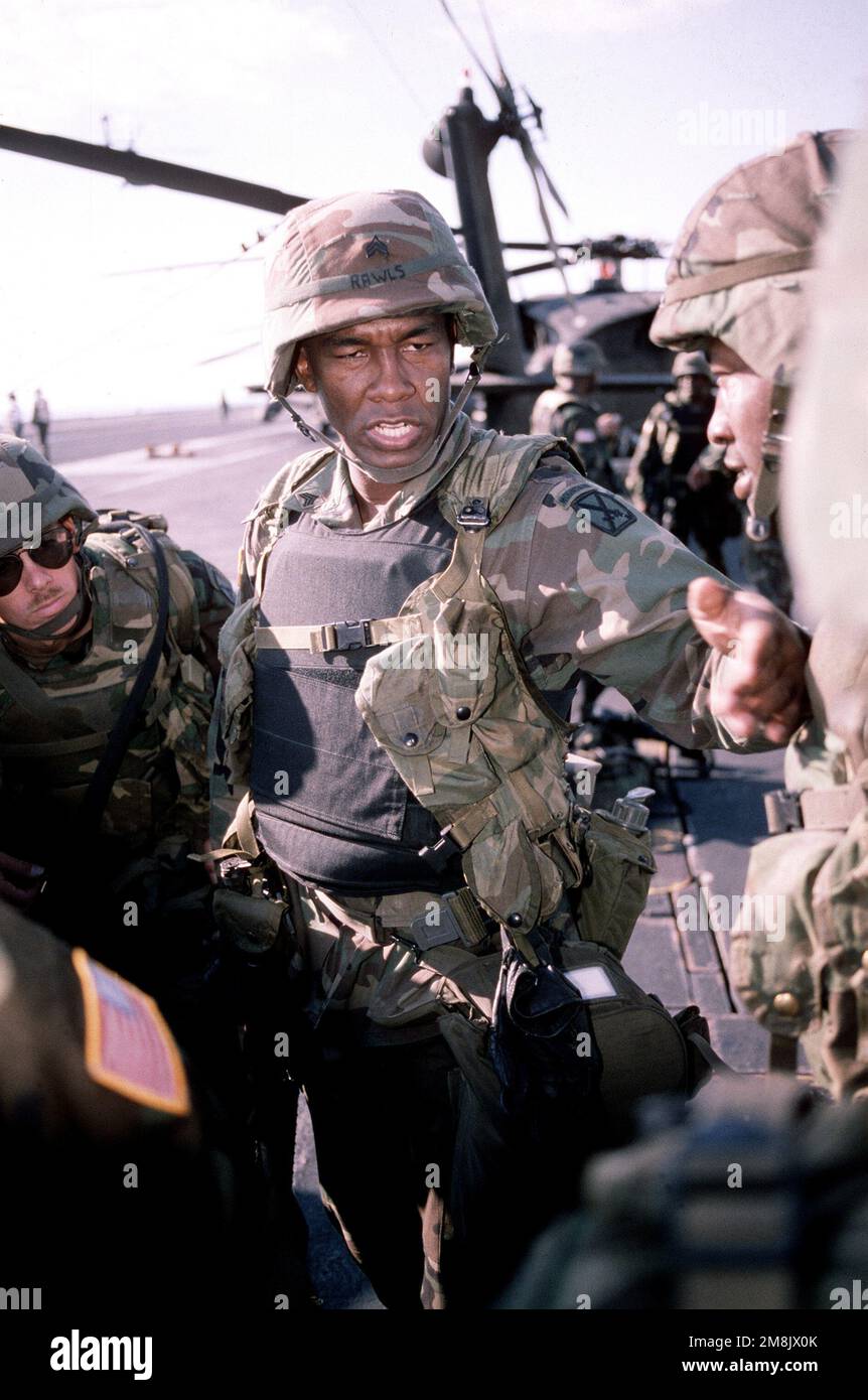 SGT. Rawls Of The Z-22 B Company Of The 10th Mountain Division, Briefs ...