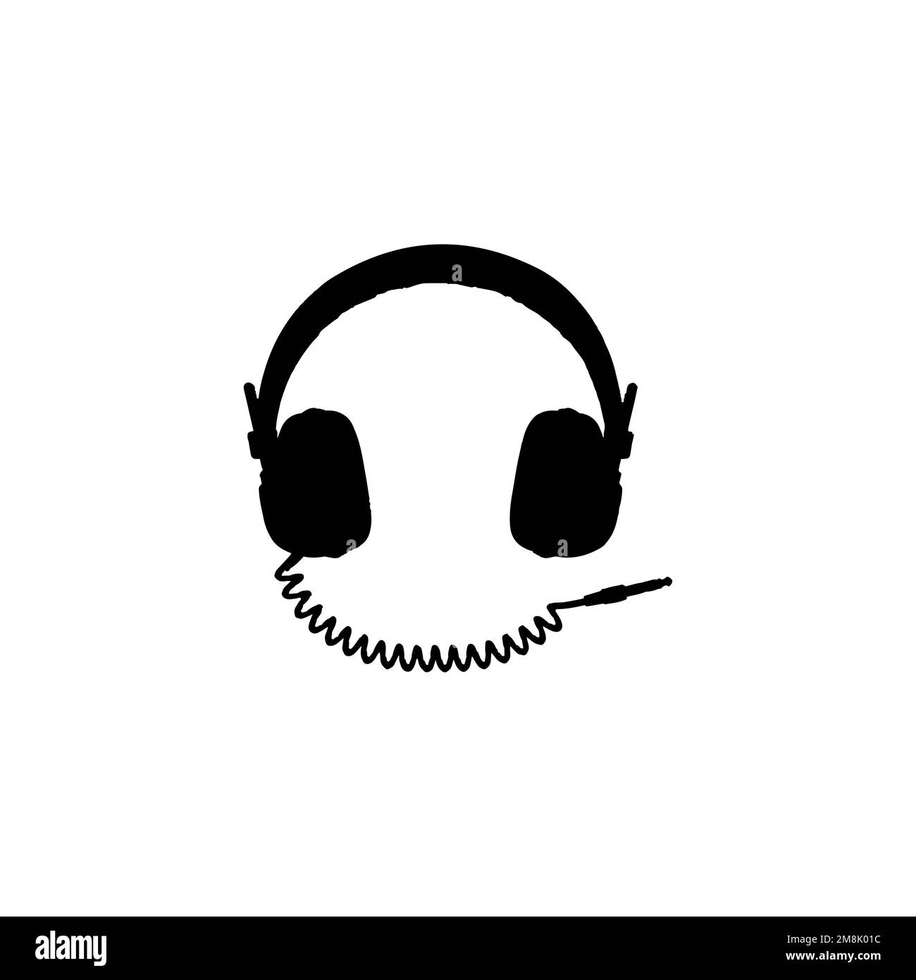 Headphone icon. Simple style company support service poster background symbol. Headphone brand