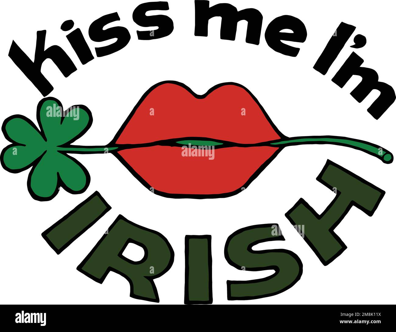 funny kiss me Im irish design with lip Stock Vector Image & Art - Alamy