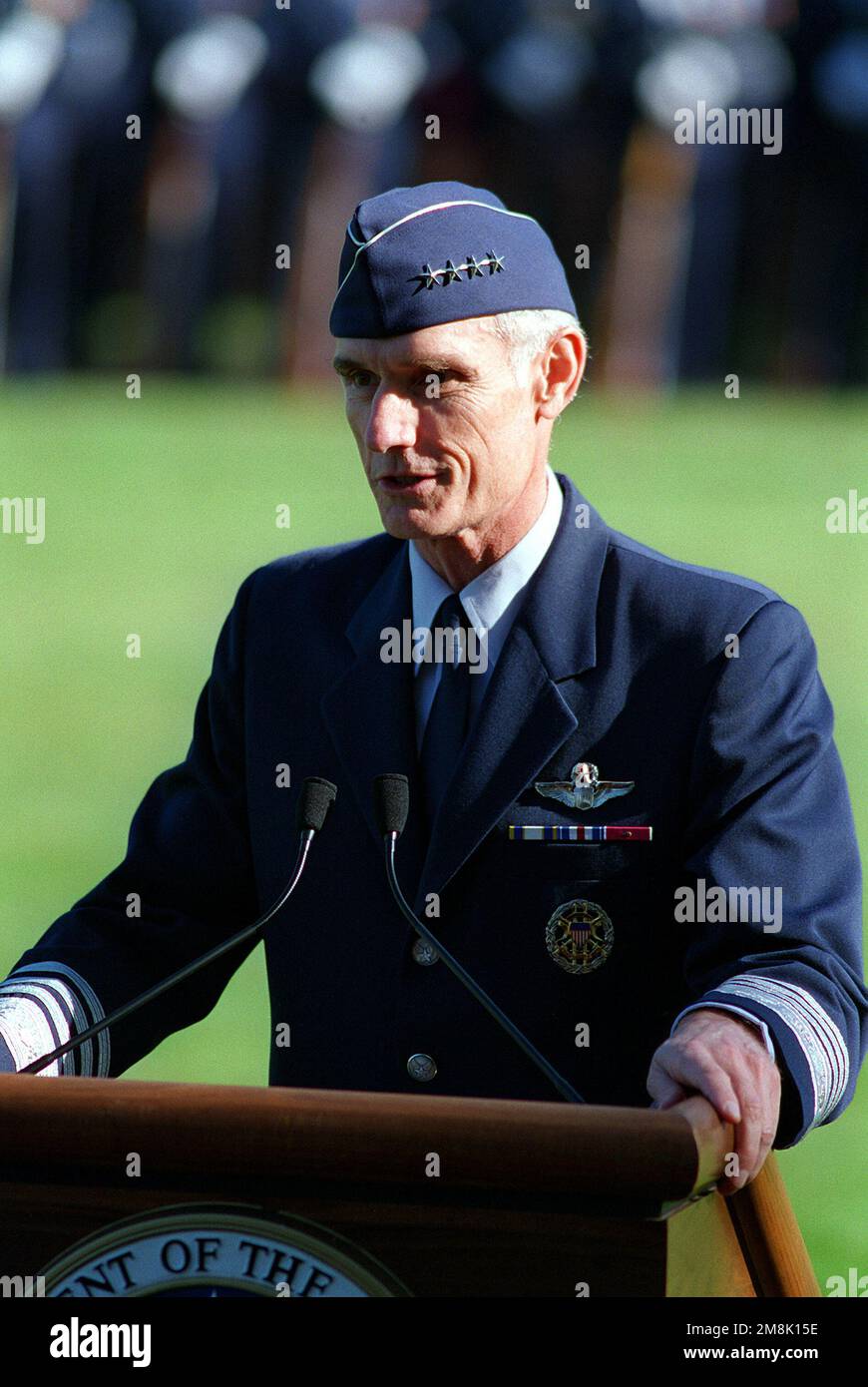 GEN. Merril A. McPeak, CHIEF of STAFF of the Air Force, speaks at CHIEF