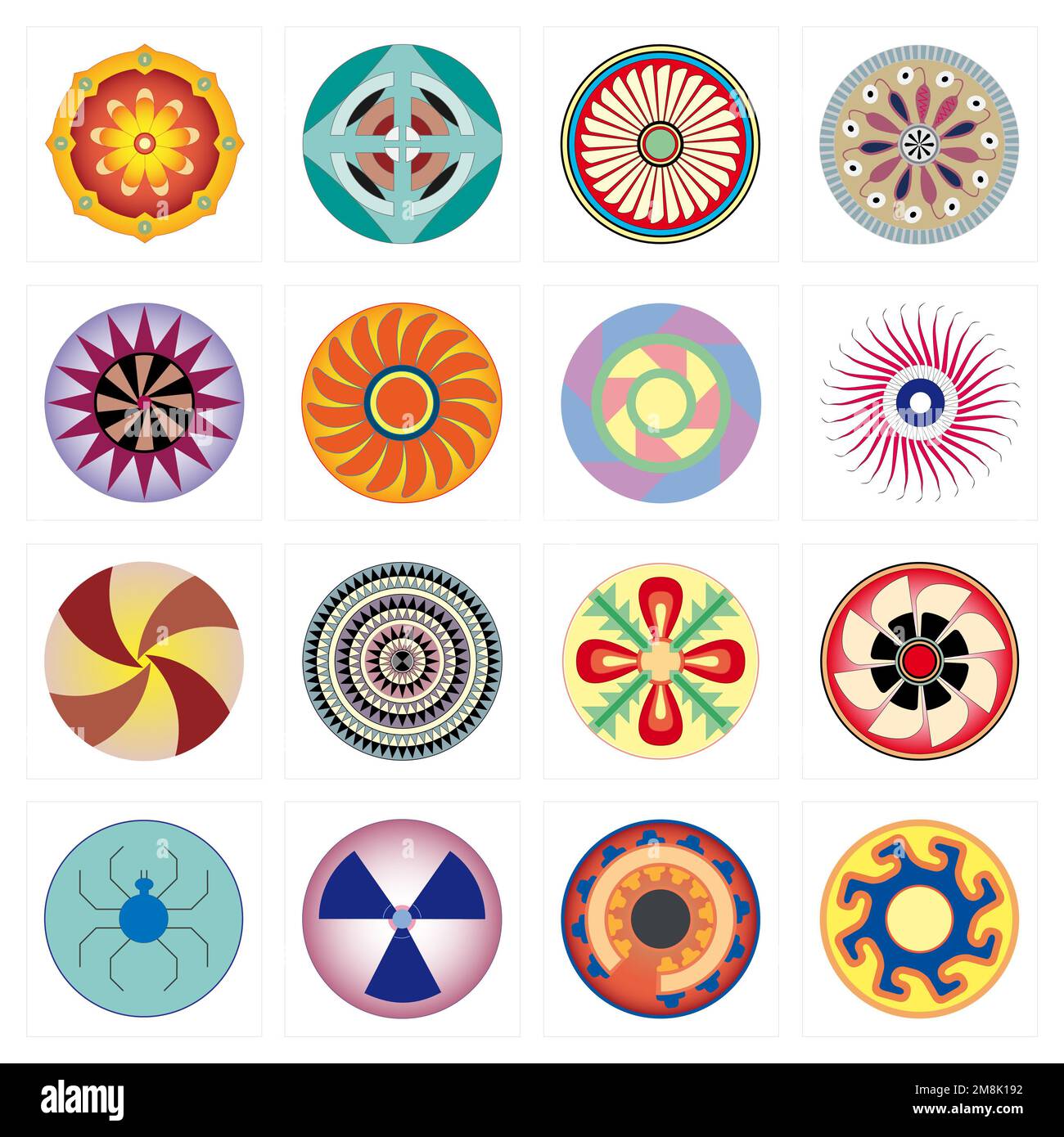 Sect of pictogram for activities or companies Stock Photo