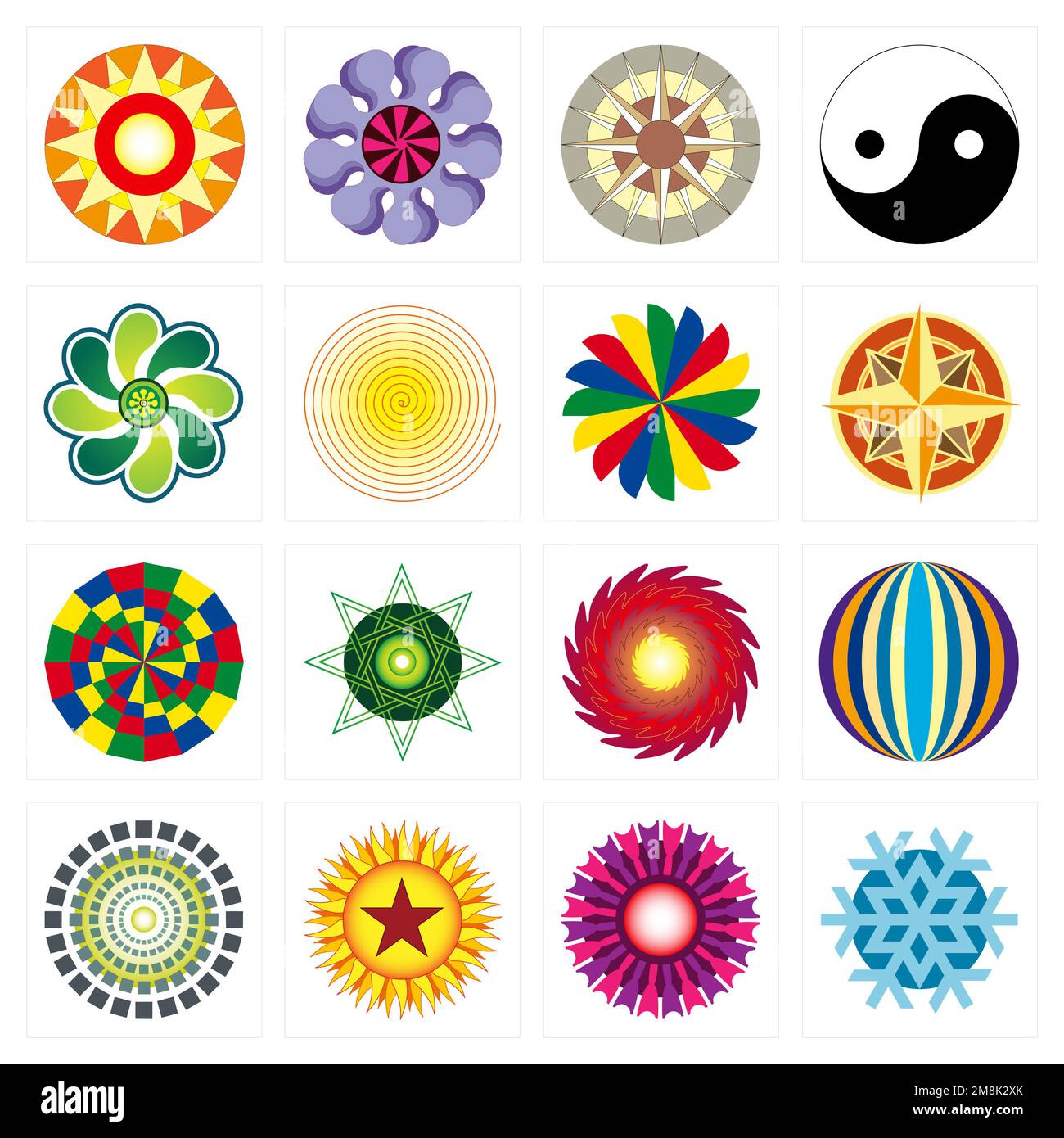 Sect of pictogram for activities or companies Stock Photo
