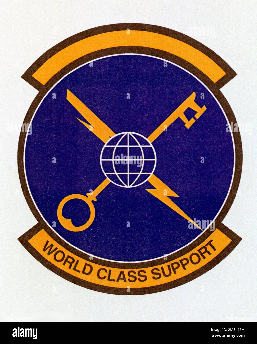 Patch designed and shot at MAXWELL AIR FORCE BASE, ALABAMA, USA - AIR FORCE ORGANIZATIONAL EMBLEMS - 1995...6th Supply Squadron - Exact date shot unknown. Air Force Historical Research Agency, 95-254. Country: Unknown Stock Photo