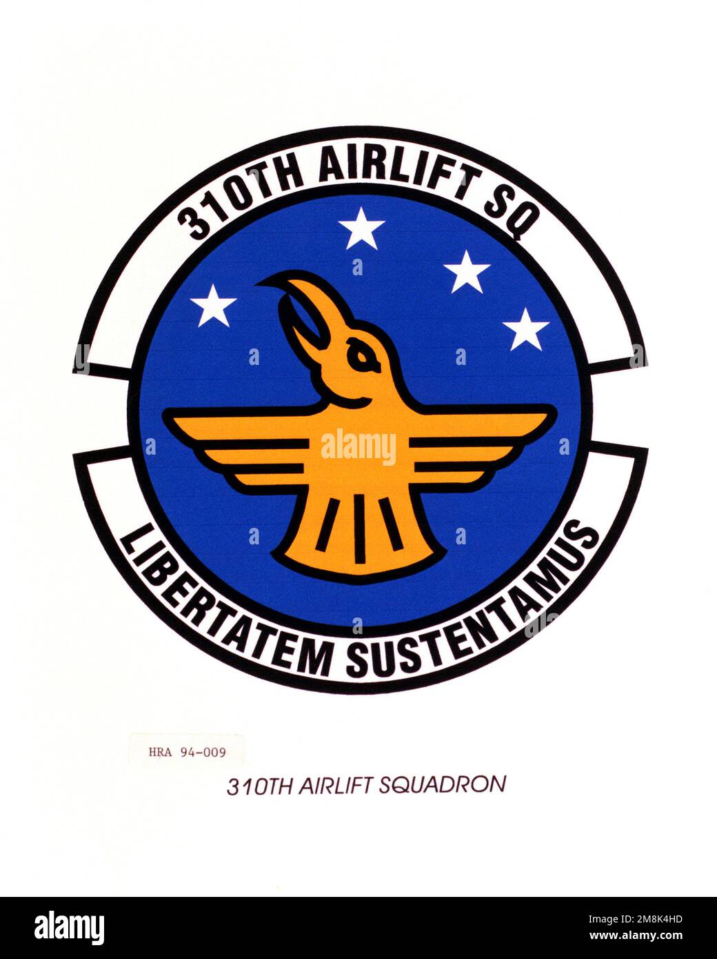 Approved Insignia of the 310th Airlift Squadron. Country: Unknown Stock ...