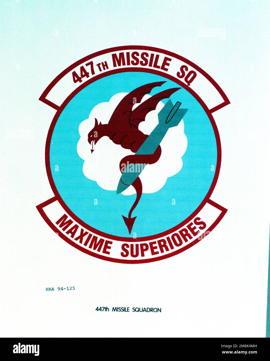 Approved Insignia of the 447th Missile Squadron. Country Unknown Stock