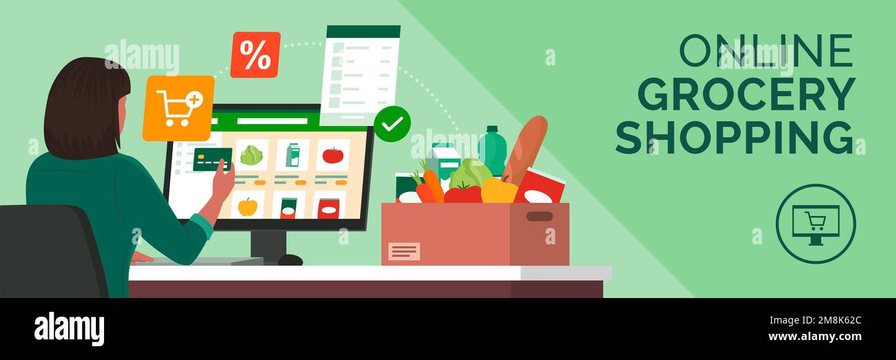 Supermarket online store Stock Vector Images Alamy