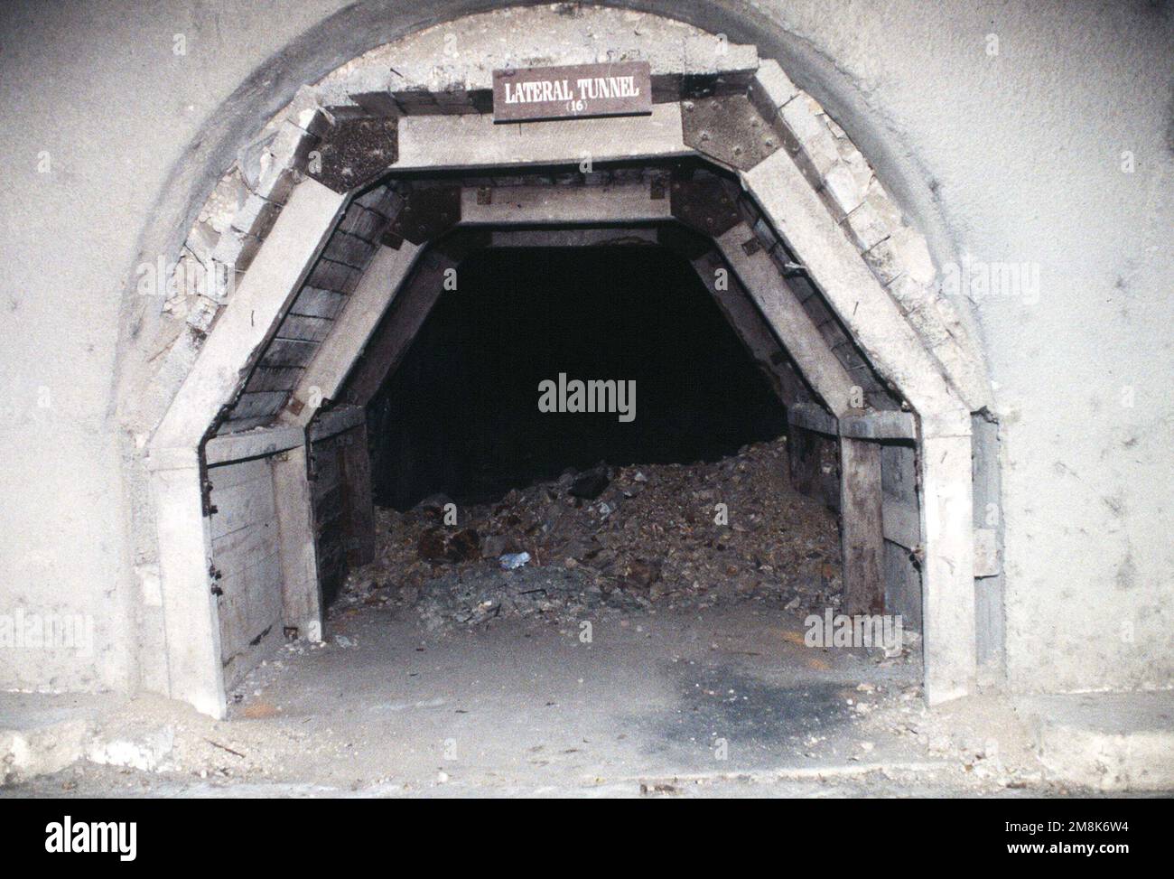 A front view of one of the lateral tunnels close to the famous Malinta