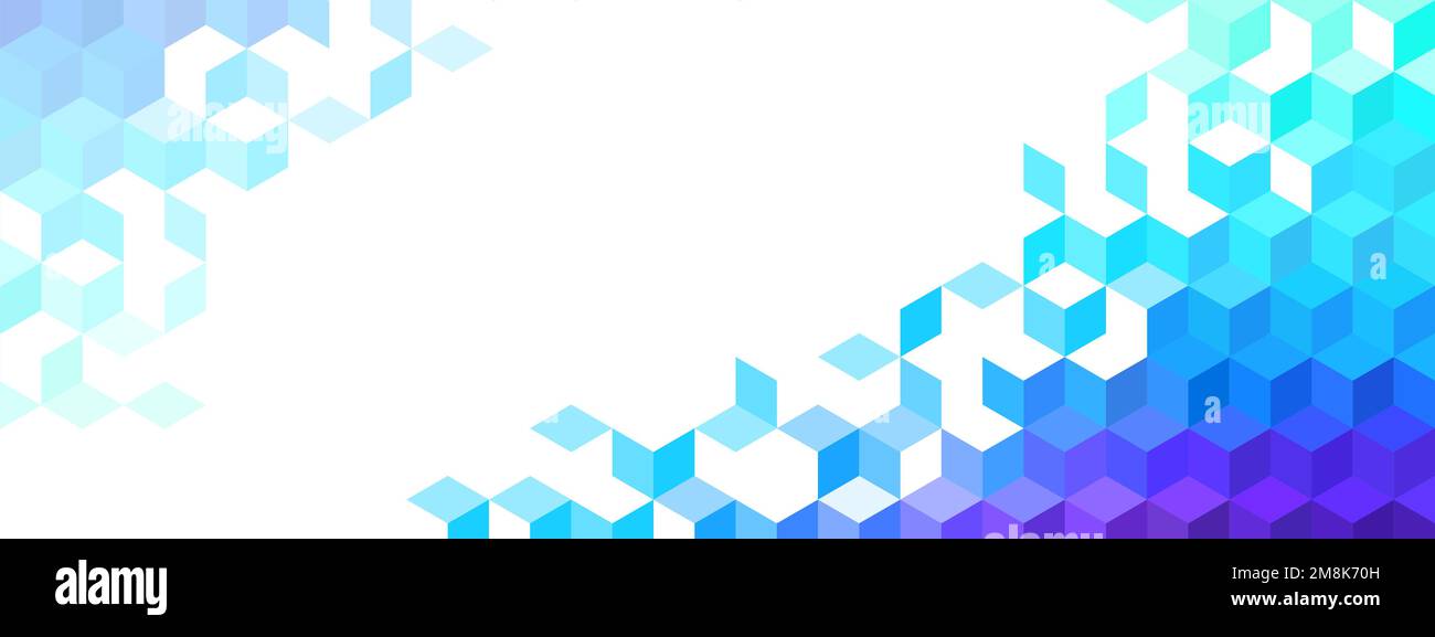 Colorful tridimensional blocks decorative background with copy space Stock Vector