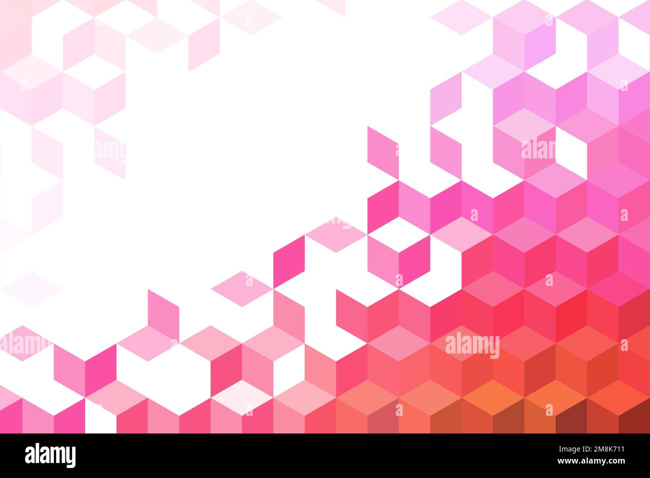 Colorful tridimensional blocks decorative background with copy space Stock Vector