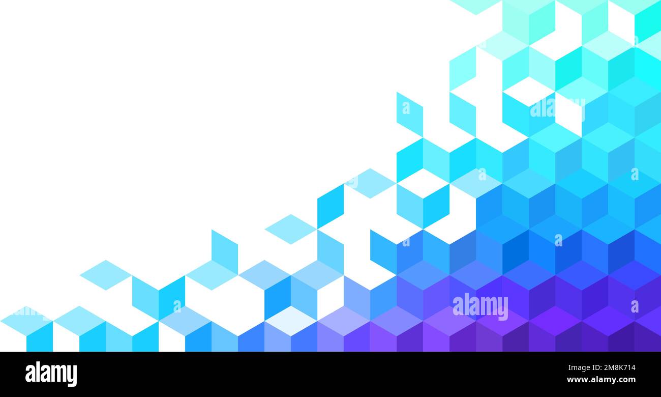 Colorful tridimensional blocks decorative background with copy space Stock Vector