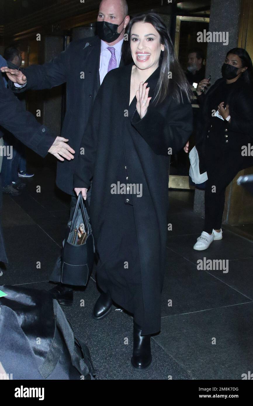 New York, NY, USA. 13th Jan, 2023. Lea Michele at The Tonight Show starring Jimmy Fallon in New York City. January 13, 2023. Credit: Rw/Media Punch/Alamy Live News Stock Photo