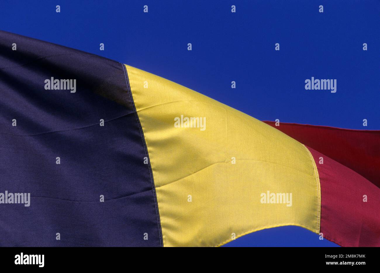 The national flag of Belgium. Stock Photo