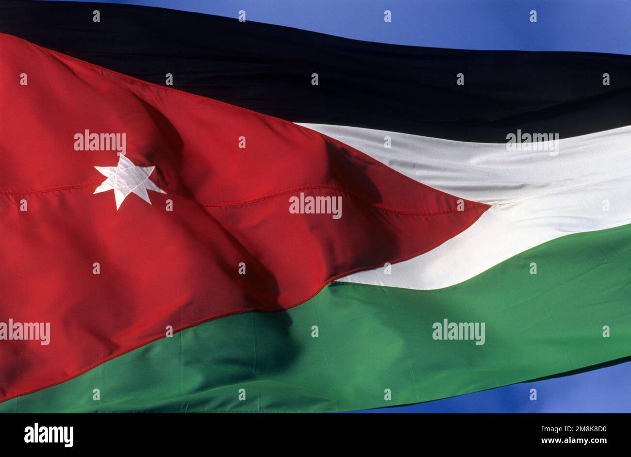 The national flag of Jordan Stock Photo Alamy