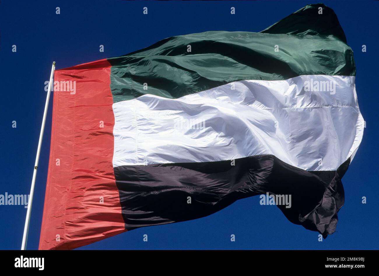 National flag of United Arab Emirates. Stock Photo