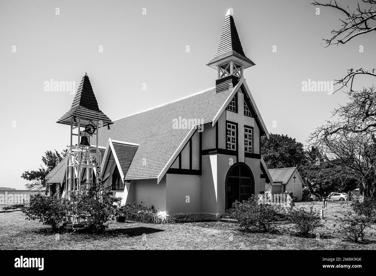 Notre Dame Auxiliatrice church at Cap Malheureux, Mauritius Stock Photo