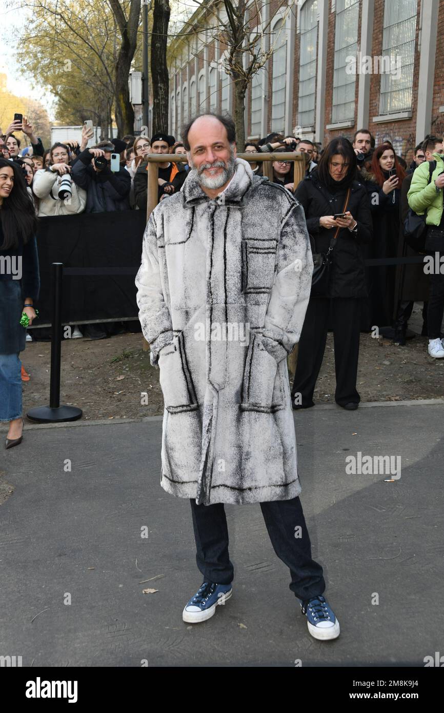 Milan, Italy. 14th Jan, 2023. Milan, guests arrive Fendi fashion show -  Milan Fashion Week Fall/Winter 2023/24. in the photo Luca Guadagnino  Credit: Independent Photo Agency/Alamy Live News Stock Photo - Alamy