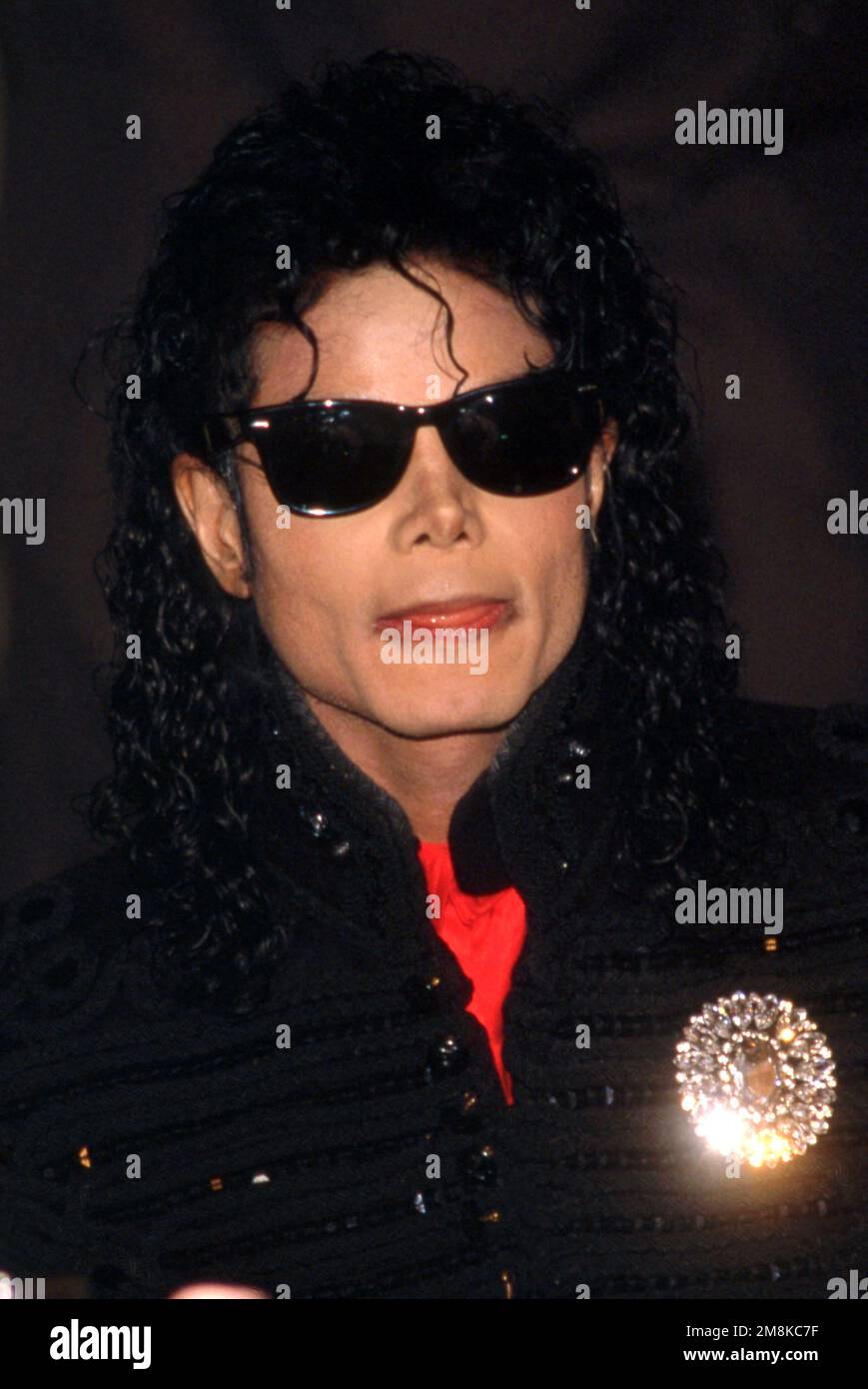 Michael Jackson at an award ceremony held by CBS Records February 20