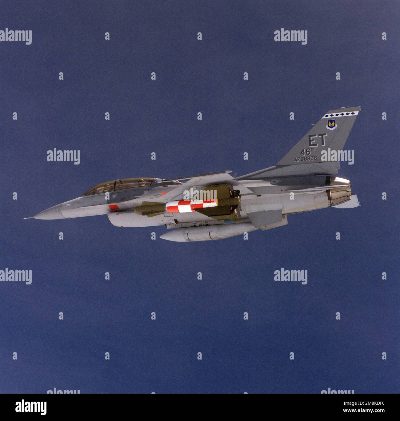 An Eglin Test F16 aircraft carries an EDGEequipped GBU15 bomb. EDGE