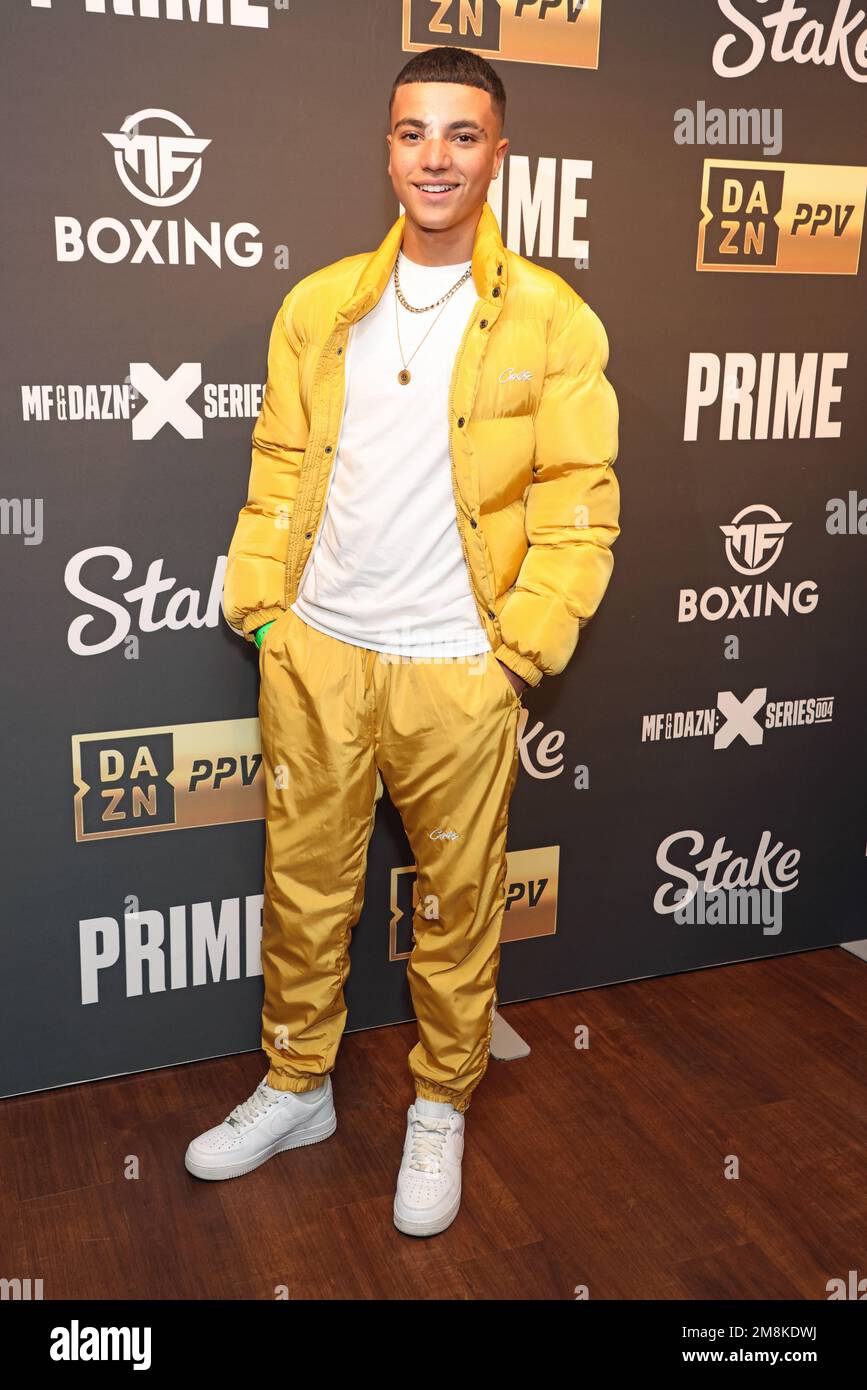 Junior Andre arrives for the KSI v FaZe Temperrr fight at OVO Arena