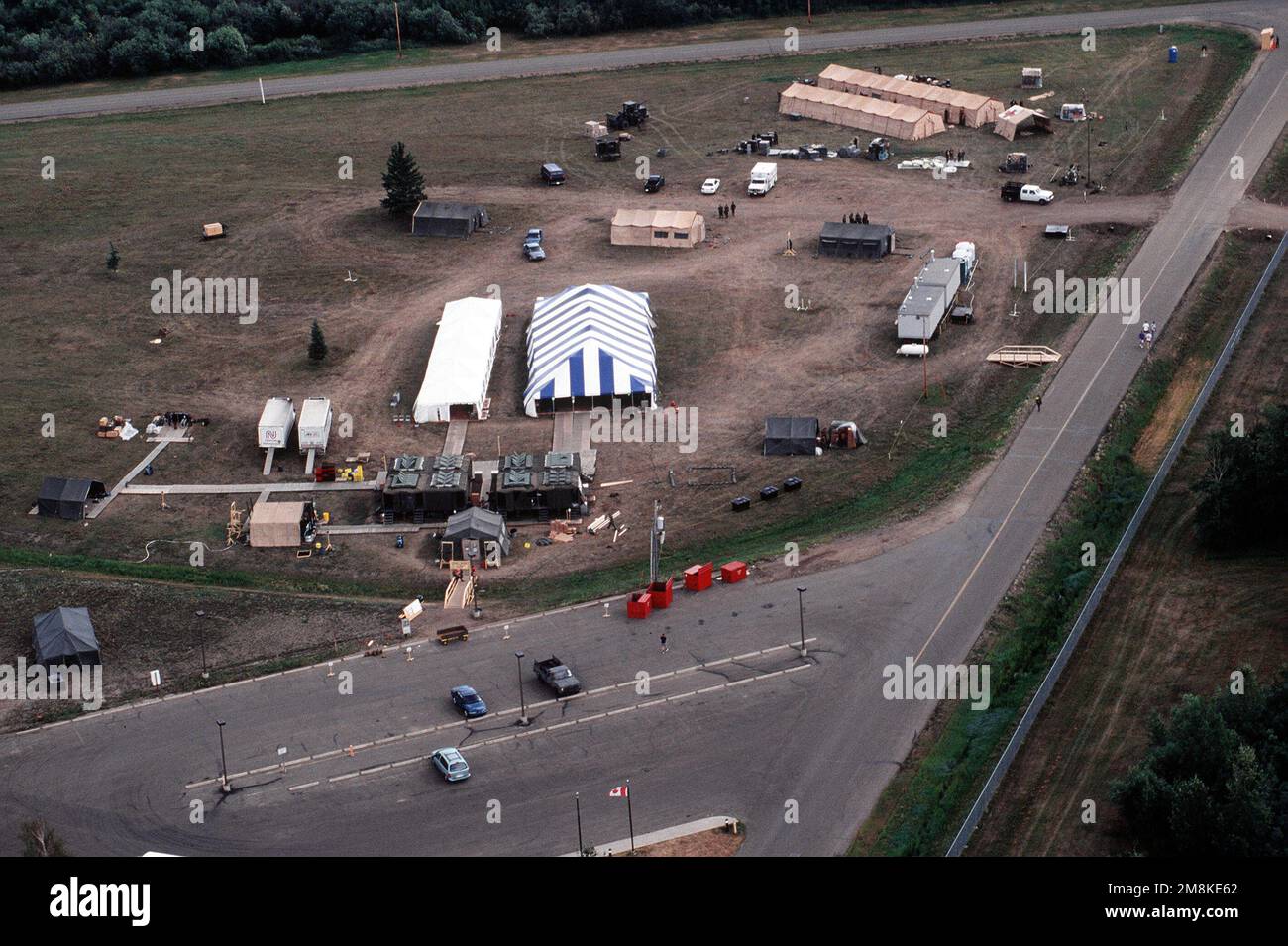 Aerial view of Mobile Kitchen Trailers (MKT) area, the PERSCO