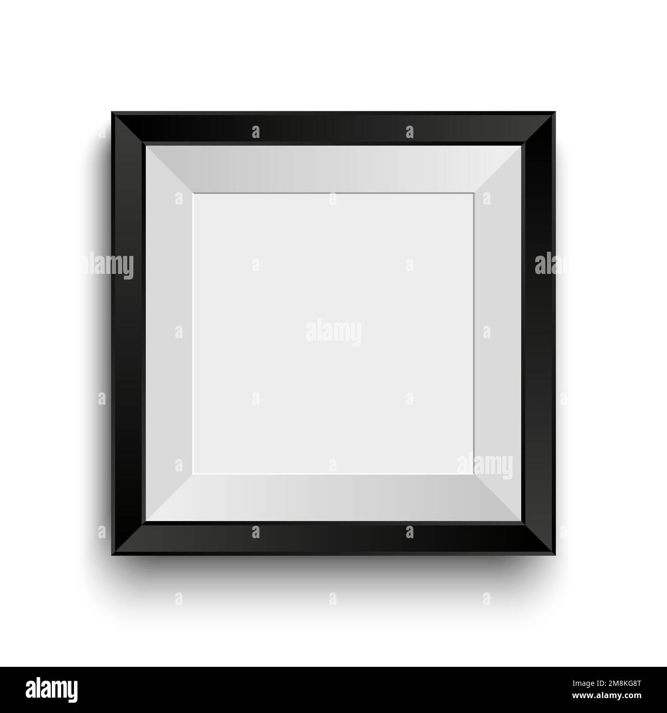 Realistic black frame for your picture or photo. Modern vector mockup