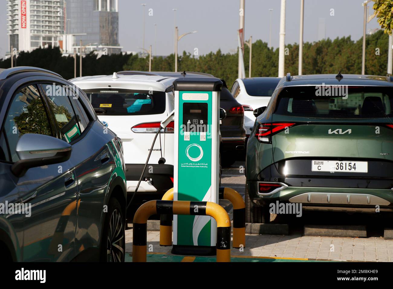 Dubai, United Arab Emirates January 10, 2023 electric car charging