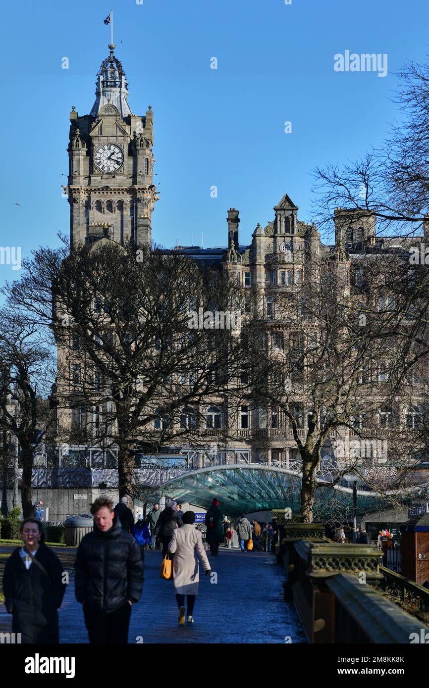 Edinburgh Scotland, UK 14 January 2023. Balmoral Hotel. credit sst/alamy live news Stock Photo