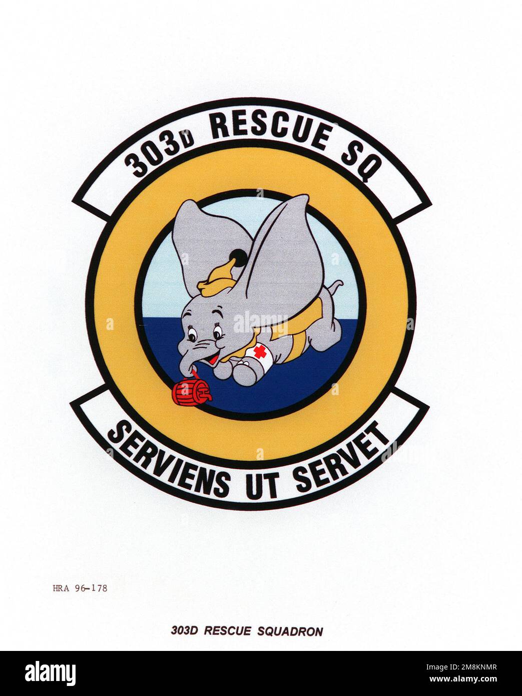 AIR FORCE ORGANIZATIONAL EMBLEM 303rd Rescue Squadron Exact Date Shot ...