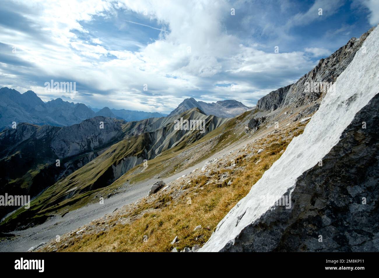 Alpenlandschaft im Wettersteingebirge Stock Photo